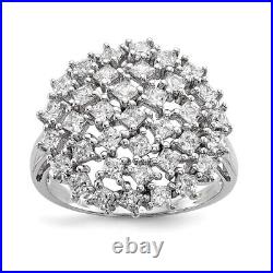 925 Sterling Silver Cubic Zirconia Engagement Ring for Womens 3.29g Size-8