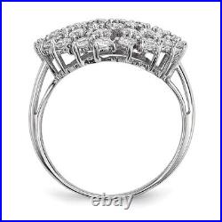 925 Sterling Silver Cubic Zirconia Engagement Ring for Womens 3.29g Size-8