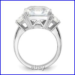 925 Sterling Silver Cubic Zirconia Engagement Ring for Womens 4.46g Size-7