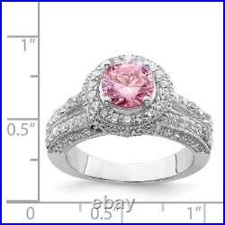 925 Sterling Silver Cubic Zirconia Engagement Ring for Womens 5.35g Size-7