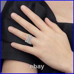 925 Sterling Silver Cubic Zirconia Engagement Ring for Womens 7.07g Size-8