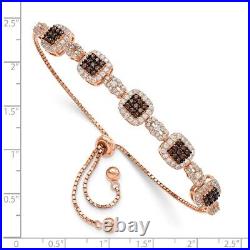 925 Sterling Silver Cubic Zirconia Link Chain Bracelet for Womens 6.32g
