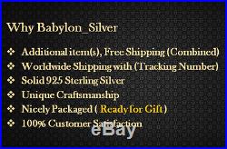 925 Sterling Silver Cubic Zirconia Luxury TURKISH Handmade Lady Watch 7.25 inch