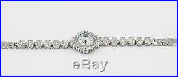 925 Sterling Silver Cubic Zirconia Luxury TURKISH Handmade Lady Watch 7.25 inch