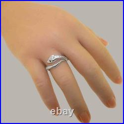 925 Sterling Silver Cubic Zirconia Sapphire Womens Band Ring Sizes J to Z