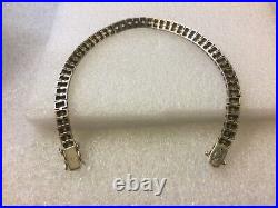 925 Sterling Silver Cubic Zirconia Tennis Bracelet 8 1/4 6mm Wide