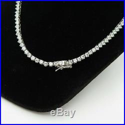 925 Sterling Silver Cubic Zirconia Tennis Necklace Chain 18