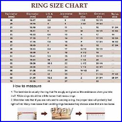 925 Sterling Silver Cubic Zirconia Women Ring Jewelry Stones Sz 6,5-10,5