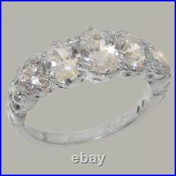 925 Sterling Silver Cubic Zirconia Womens Band Ring Sizes J to Z