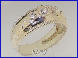 925 Sterling Silver Cubic Zirconia Womens Band Ring Sizes J to Z