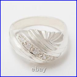 925 Sterling Silver Cubic Zirconia Womens Band Ring Sizes J to Z