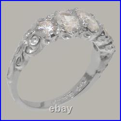 925 Sterling Silver Cubic Zirconia Womens Band Ring Sizes J to Z