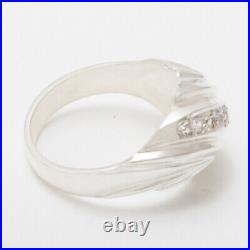 925 Sterling Silver Cubic Zirconia Womens Band Ring Sizes J to Z