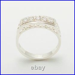 925 Sterling Silver Cubic Zirconia Womens Eternity Ring Sizes J to Z