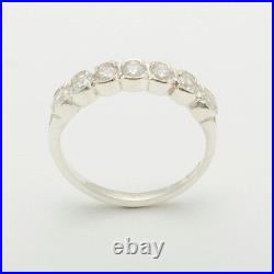 925 Sterling Silver Cubic Zirconia Womens Eternity Ring Sizes J to Z