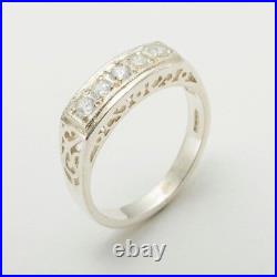 925 Sterling Silver Cubic Zirconia Womens Eternity Ring Sizes J to Z