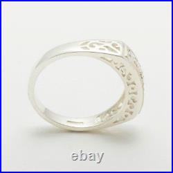 925 Sterling Silver Cubic Zirconia Womens Eternity Ring Sizes J to Z