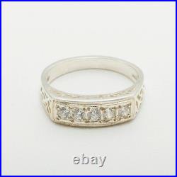 925 Sterling Silver Cubic Zirconia Womens Eternity Ring Sizes J to Z