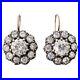 925 Sterling Silver Earrings Cubic Zirconia Vintage style Halo Dangle Women's