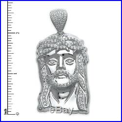 925 Sterling Silver Jesus Pendant with Cubic Zirconia Jesus Pendant Baptism Gifts