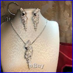 925 Sterling Silver Jewelry For Women Parrots Bird Earrings Big Cubic Zirconia