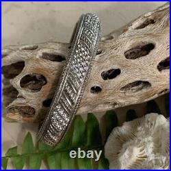 925 Sterling Silver Judith Ripka Hinge Cuff Bracelet