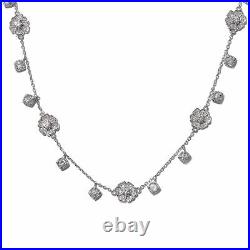 925 Sterling Silver Necklace Platinum Over Cubic Zirconia CZ Gifts Size 20 Ct 7