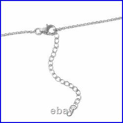 925 Sterling Silver Necklace Platinum Over Cubic Zirconia CZ Gifts Size 20 Ct 7