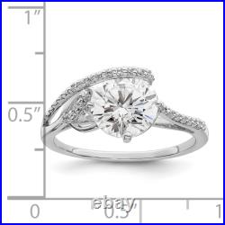 925 Sterling Silver Overlap Cubic Zirconia CZ Ring