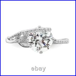 925 Sterling Silver Overlap Cubic Zirconia CZ Ring