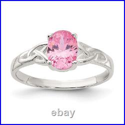 925 Sterling Silver Pink Cubic Zirconia CZ Ring