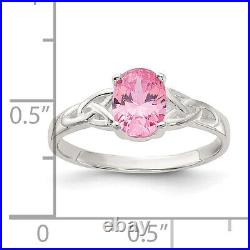925 Sterling Silver Pink Cubic Zirconia CZ Ring
