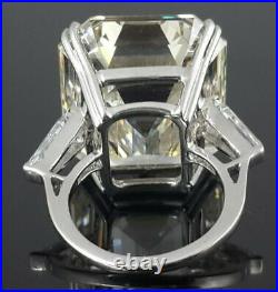 925 Sterling Silver Ring Cubic Zirconia Liz Taylor Inspired 35ct MN Asscher