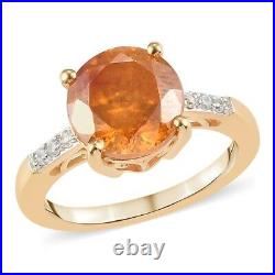 925 Sterling Silver Solitaire Ring Sphalerite Cubic Zirconia Size 7 Ct 5.2 Gifts