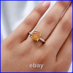 925 Sterling Silver Solitaire Ring Sphalerite Cubic Zirconia Size 7 Ct 5.2 Gifts