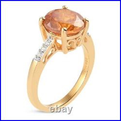 925 Sterling Silver Solitaire Ring Sphalerite Cubic Zirconia Size 7 Ct 5.2 Gifts