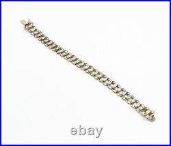 925 Sterling Silver Sparkling Marquise Cubic Zirconia Chain Bracelet BT3178