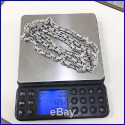 925 Sterling Silver Special Design Chain Gents FULL Cubic Zirconia Stones