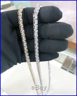 925 Sterling Silver Tennis Chain Gents FULL Cubic Zirconia Stones