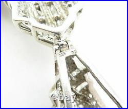 925 Sterling Silver Vintage Cubic Zirconia Religious Cross Pendant PT3294