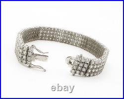 925 Sterling Silver Vintage Cubic Zirconia Sparkling Chain Bracelet BT5546