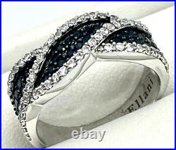925 sterling silver Black/White Cubic Zirconia RING, Ellani brand