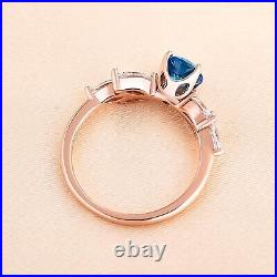 925 sterling silver, blue sapphire & cubic zericonia lab created