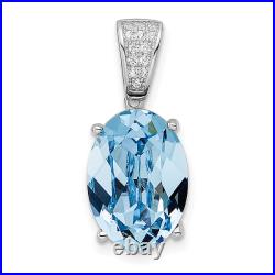 925 sterling silver cubic zirconia cz blue crystals necklace