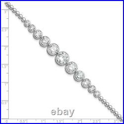 925 sterling silver graduated cubic zirconia cz bracelet