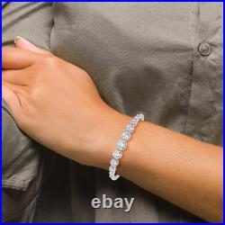 925 sterling silver graduated cubic zirconia cz bracelet