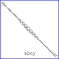 925 sterling silver graduated cubic zirconia cz bracelet