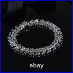 APM MONACO 925 Sterling Silver w AAA Cubic Zirconias Bracelet Bangle 19cm