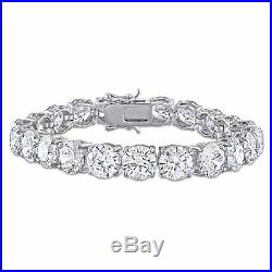 Amour 72 3/8 CT TGW White Cubic Zirconia Tennis Bracelet in Sterling Silver