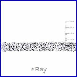 Amour 72 3/8 CT TGW White Cubic Zirconia Tennis Bracelet in Sterling Silver